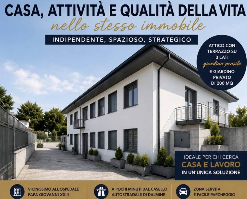 ITAL HOME Immobiliare propone una particolare porzione indipendente di fabbricato su tre livelli, pensata per chi cerca una soluzione capace di concentrare in un'unica proprietà attività, dep