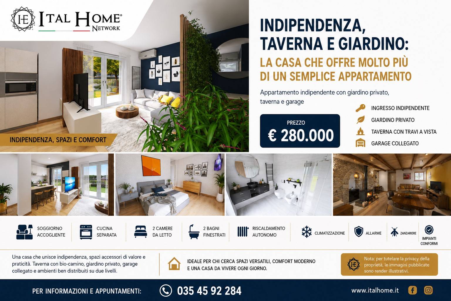 In tranquilla zona residenziale, abitazione con ingresso indipendente e giardino privato